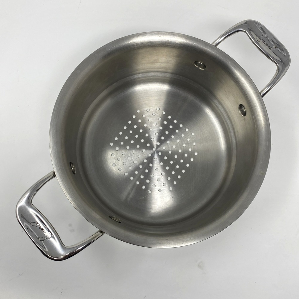Emeril All-Clad Strainer Steamer Colander Double Handle 8.5" Stainless Steel